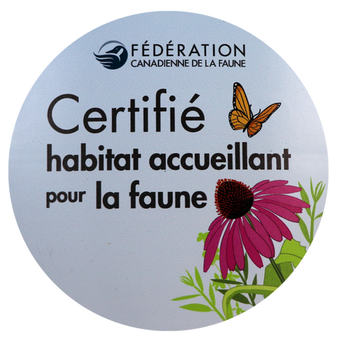 Décalcomanie de fenêtre de certification de jardin - Francais